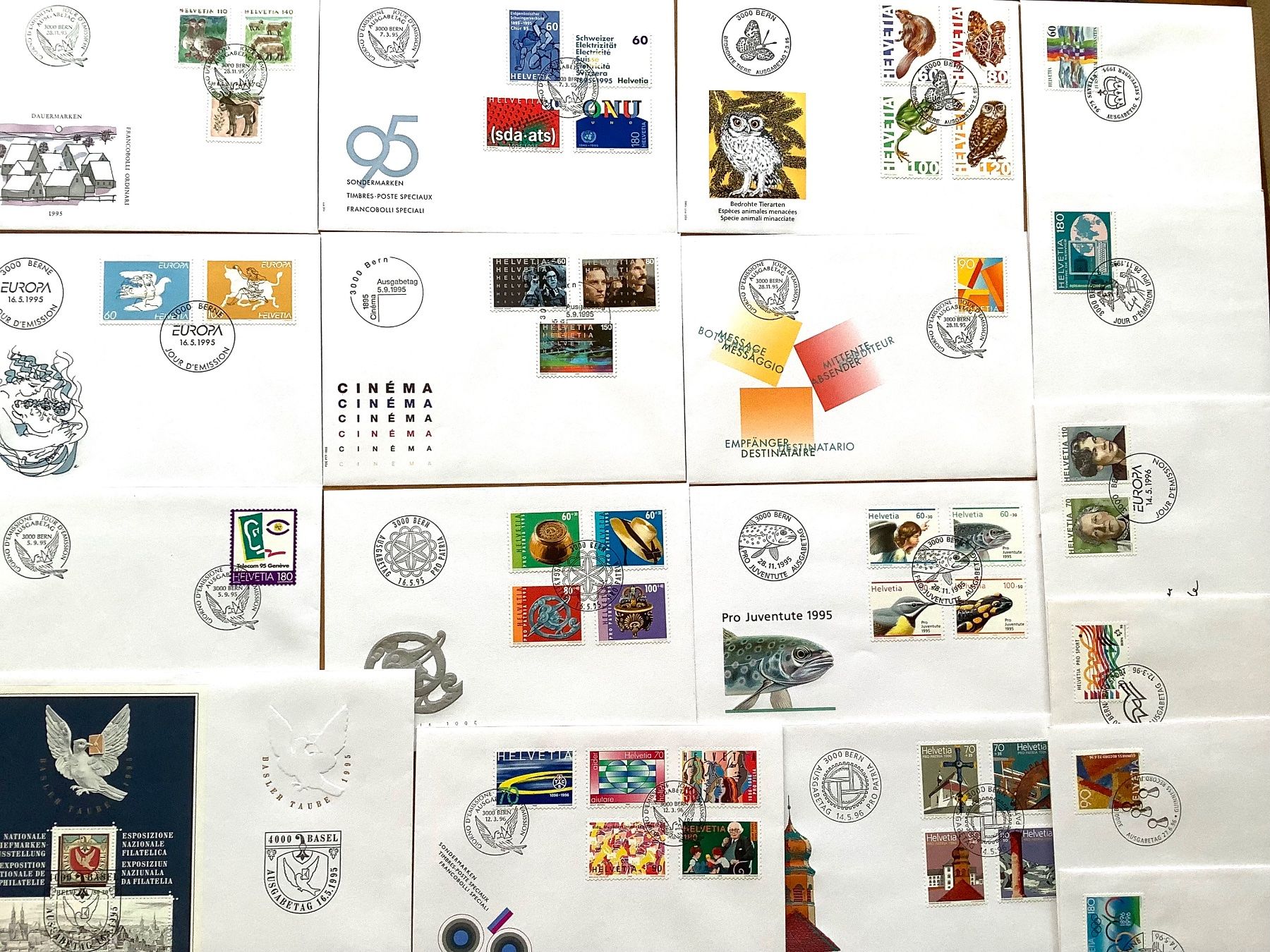 Tutti i francobolli: 1995 - 1996 /  Schweiz FDC – Nuovo (secondo la descrizione) da Liestal venduto da Pep3 1