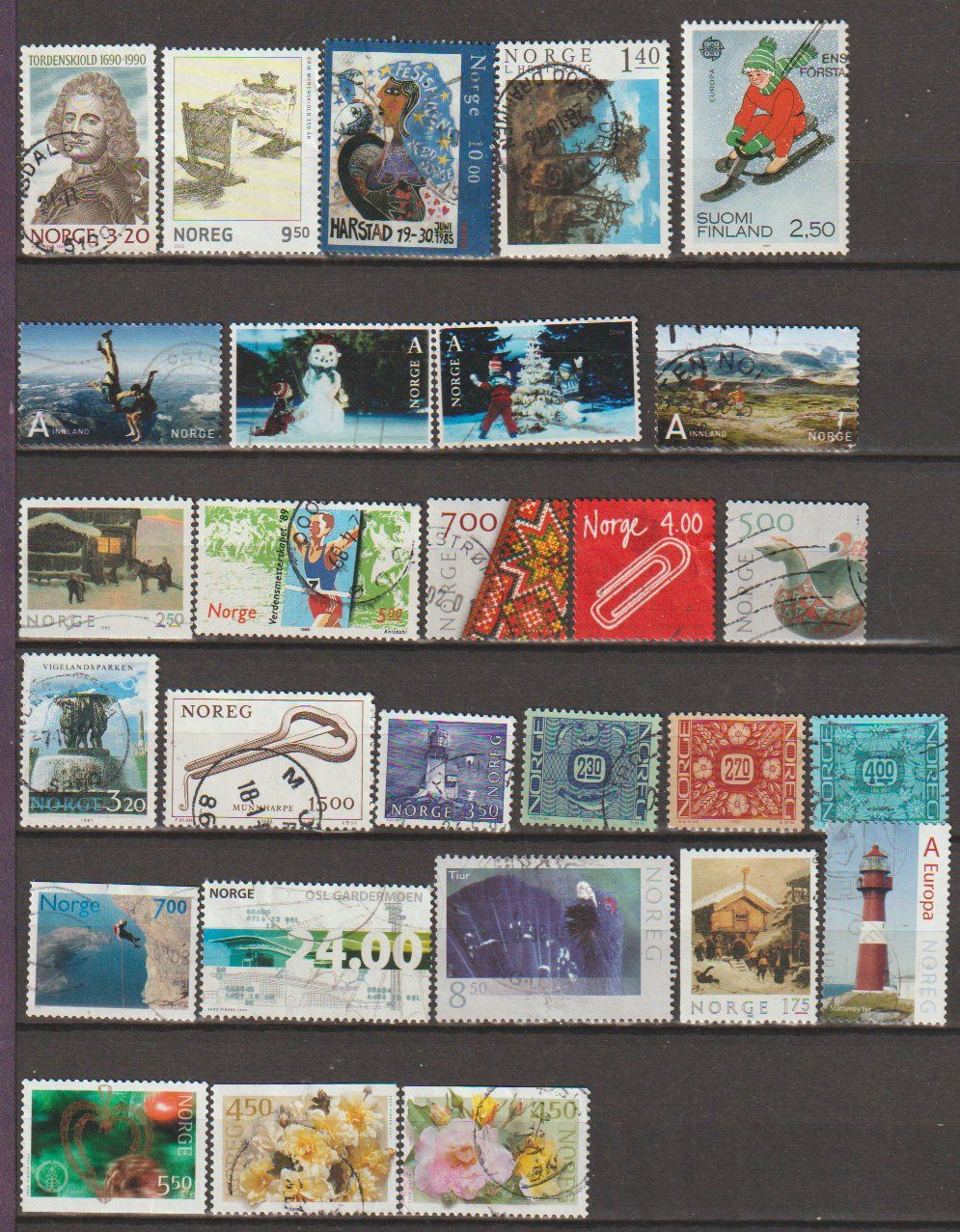 Tutti i francobolli: Norvège divers thèmes collection 1985-2019 – Usato da Crans-Montana venduto da kira56