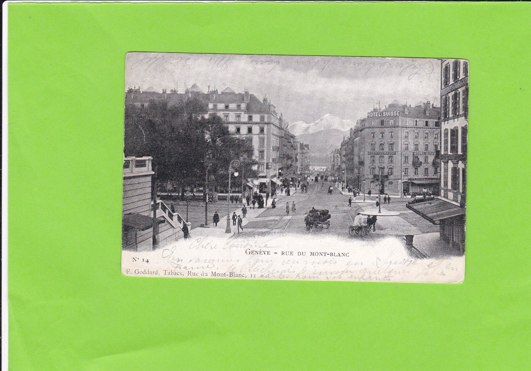 Cartoline postali: Genève-Rue du Mont Blanc – Usato da St. Peterzell venduto da neckertal