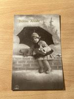 Antike Postkarte "Bonne Année" - Wintergrüsse Basel