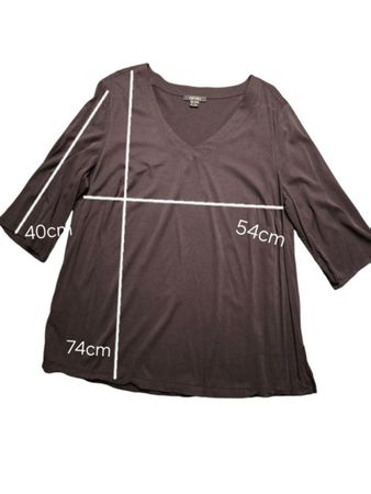 Schwarze Bluse, 3/4 Arm, Gr. XL