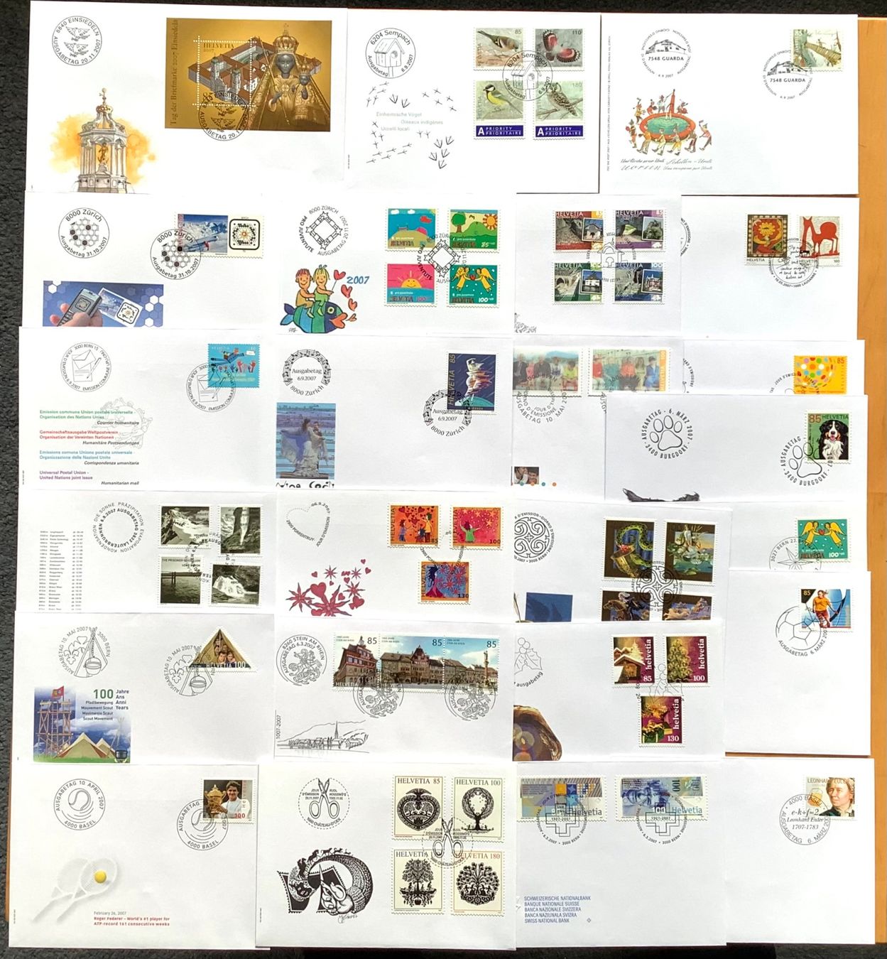 Tutti i francobolli: 2007 - Schweiz FDC Jahresausgabe – Nuovo (secondo la descrizione) da Liestal venduto da Skunk02