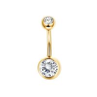 Bauchnabelpiercing aus 304 Edelstahl mit Zirkonia