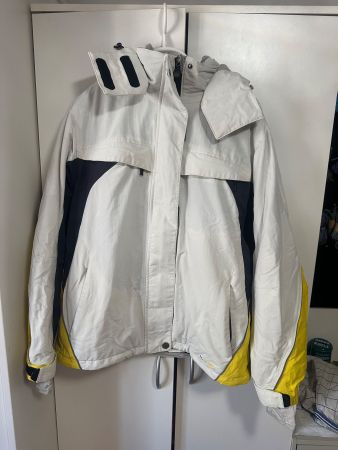 Damen Winter Jacke Grösse 36 Weiss Schwarz Gelb