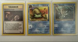 Pokemon Trainer Mysterious Fossil Omanyte Omastar cards