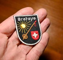 VINTAGE Badge BRETAYE - ST. GALLER STICKEREI klein