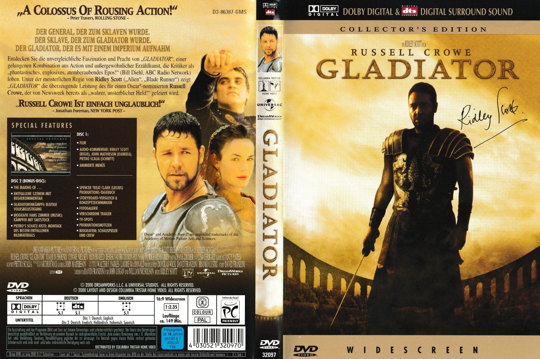Alle DVDs: DVD - Gladiator – Gebraucht aus Langnau am Albis von MediaRescuerKeLoX