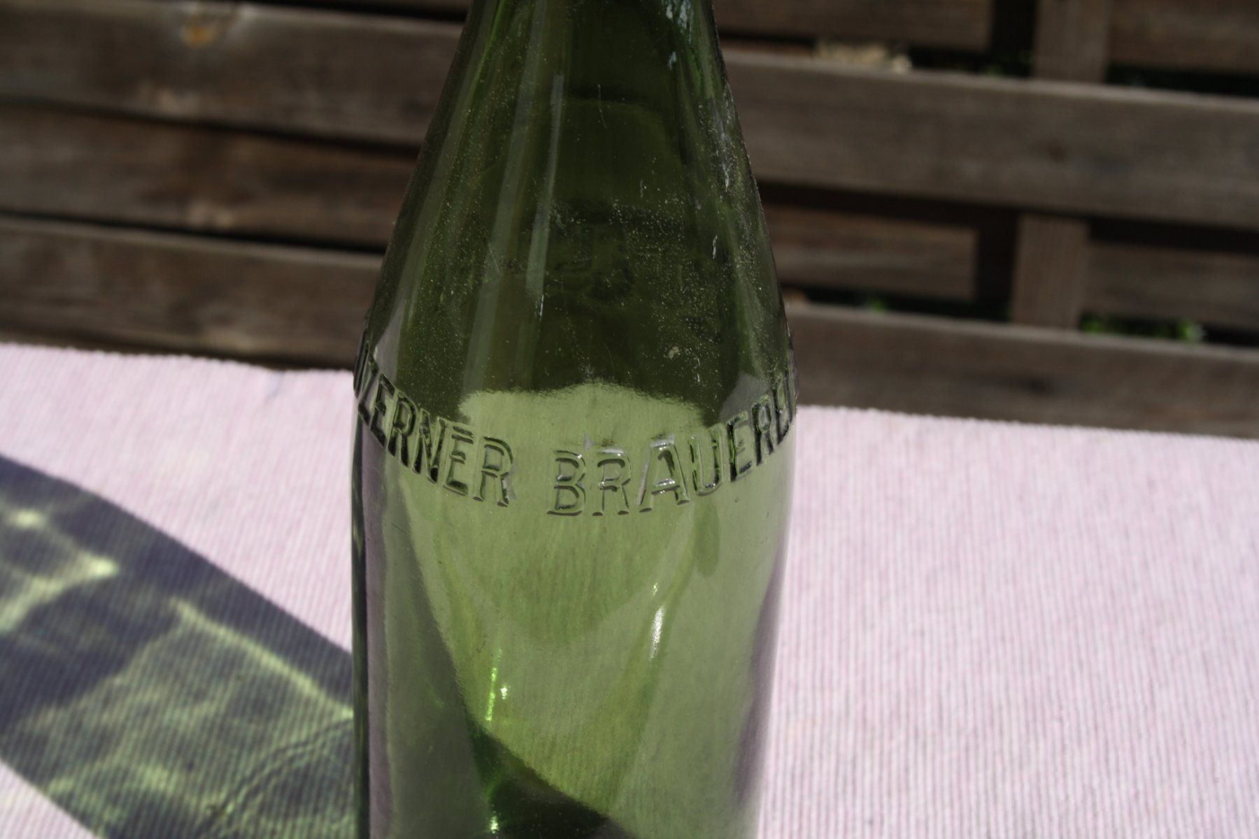 Eichhof Bicchieri, Caraffe & Bottiglie: VINTAGE FLASCHE BIER EICHHOF LUZERN – Usato da Wauwil venduto da Pneuedy 2