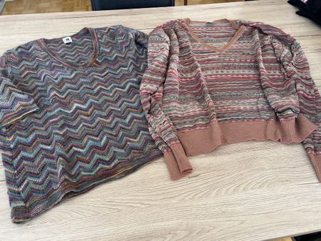 Lot Missoni , taille L, motif chevron multicolore
