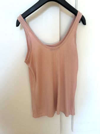 Ärmelloses Top/Tanktop, Gr. S, rosa, Glitzer, für den Sommer