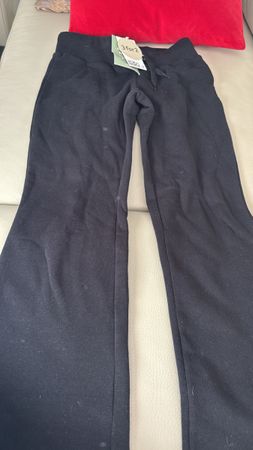 Schwarze Mädchen Stoffhose Gr 134 NEU CH