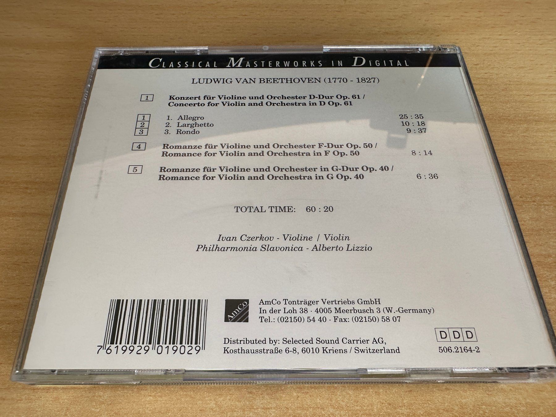CDs: C3 Beethoven Ivan Czerkov Violinkonzert Op. 61 Op. 40 & 50 – Gebraucht aus Rikon im Tösstal von Alpenmutz 1