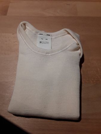 Langarm Shirt  Wolle Seide 74/80