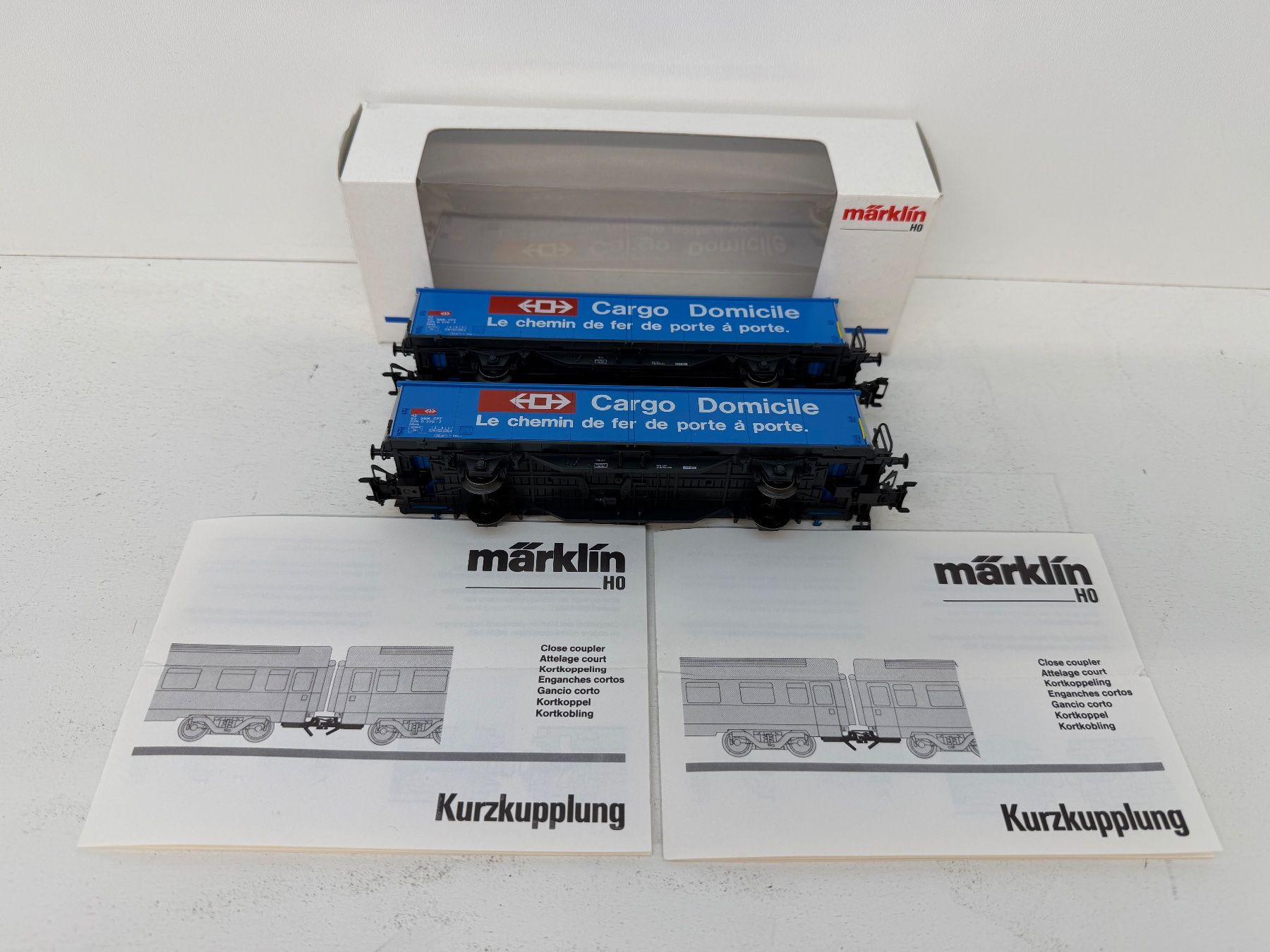 Märklin Modellini di ferrovie: Märklin 4735 Güterwagen SBB Cargo Domizil – Usato da Büsserach venduto da ModellbahnDepot 1