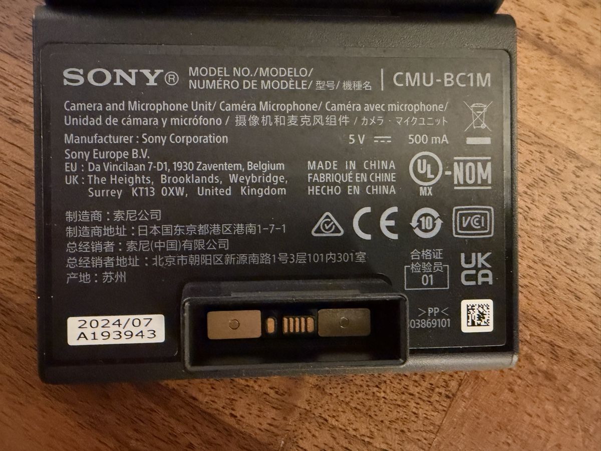 Sony Webcam: Sony Bravia Cam CMU BC1M – Usato da kriens venduto da mAgmAx. 3