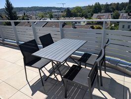 Alu Garten Tisch mit 4 Stühlen (gekauft in 02.2025)