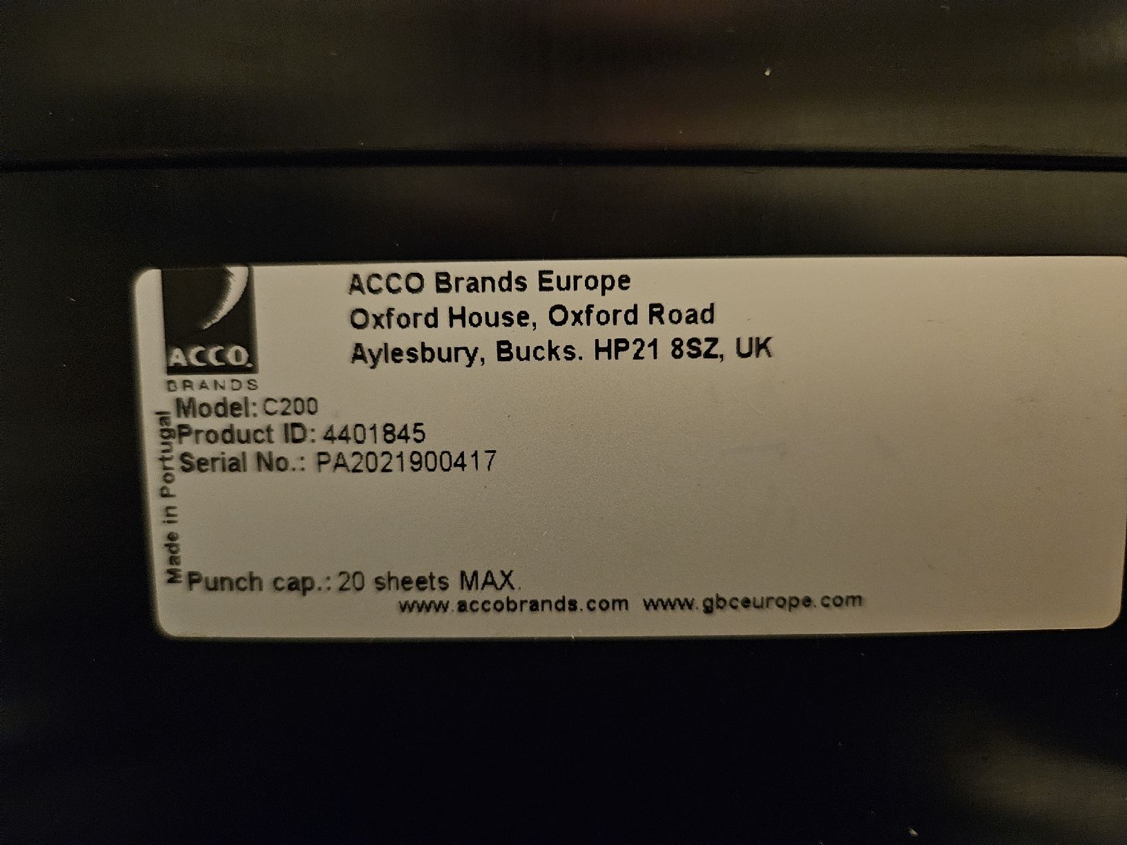 Bindegeräte: GBC C200 Plastikbindegerät (S3) – Gebraucht aus Rorschach von TimelessTrading 1