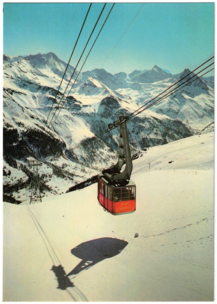 Cartoline postali: Zinal - Luftseilbahn Sorebois – Usato da Binningen venduto da Mountainrider