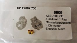 Ohrsteckerqoussette  in 750 Gelbgold
