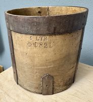 Antikes Kornmass Scheffel 5 Liter Holz Gefäss alte Deko 1882