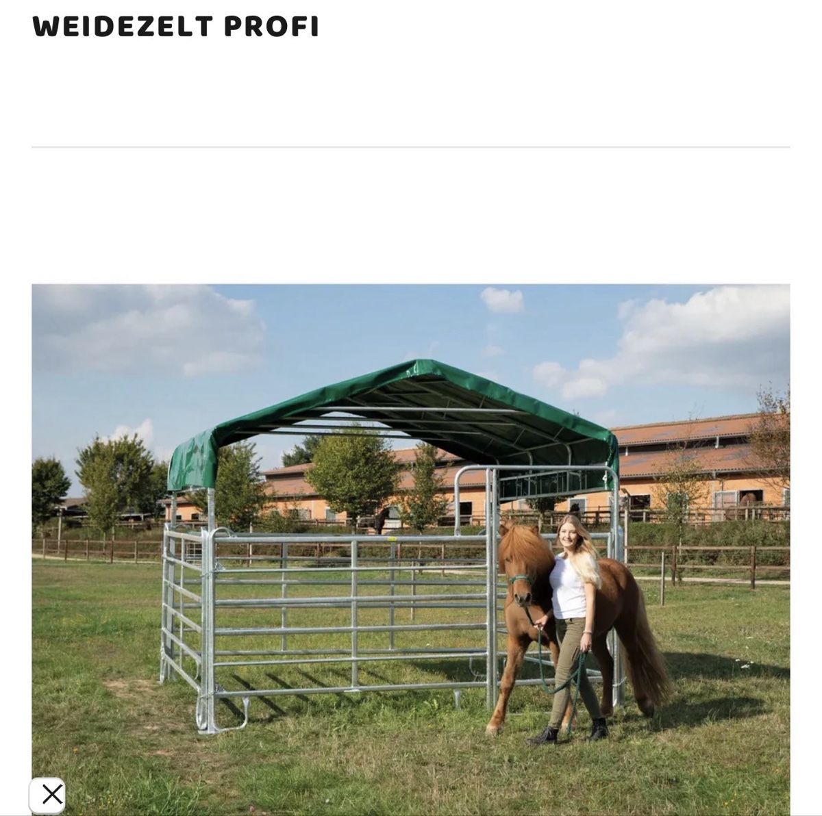 Accessori per la stalla: Weidezelt super stabil 3.6x6Meter – Usato da Brunegg venduto da Rachizora 1