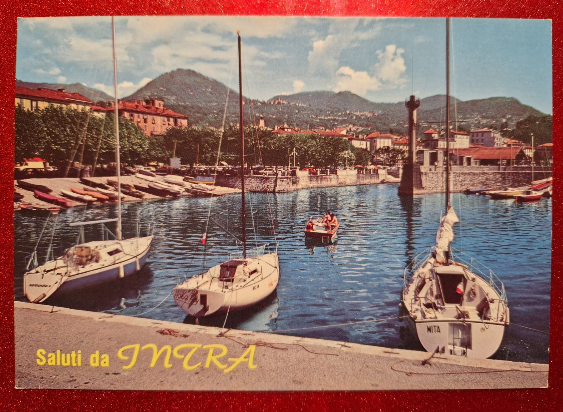 Cartoline postali: Lago Maggiore, Hafen, Boote, Intra 1983 – Usato da Melchnau venduto da Fishel