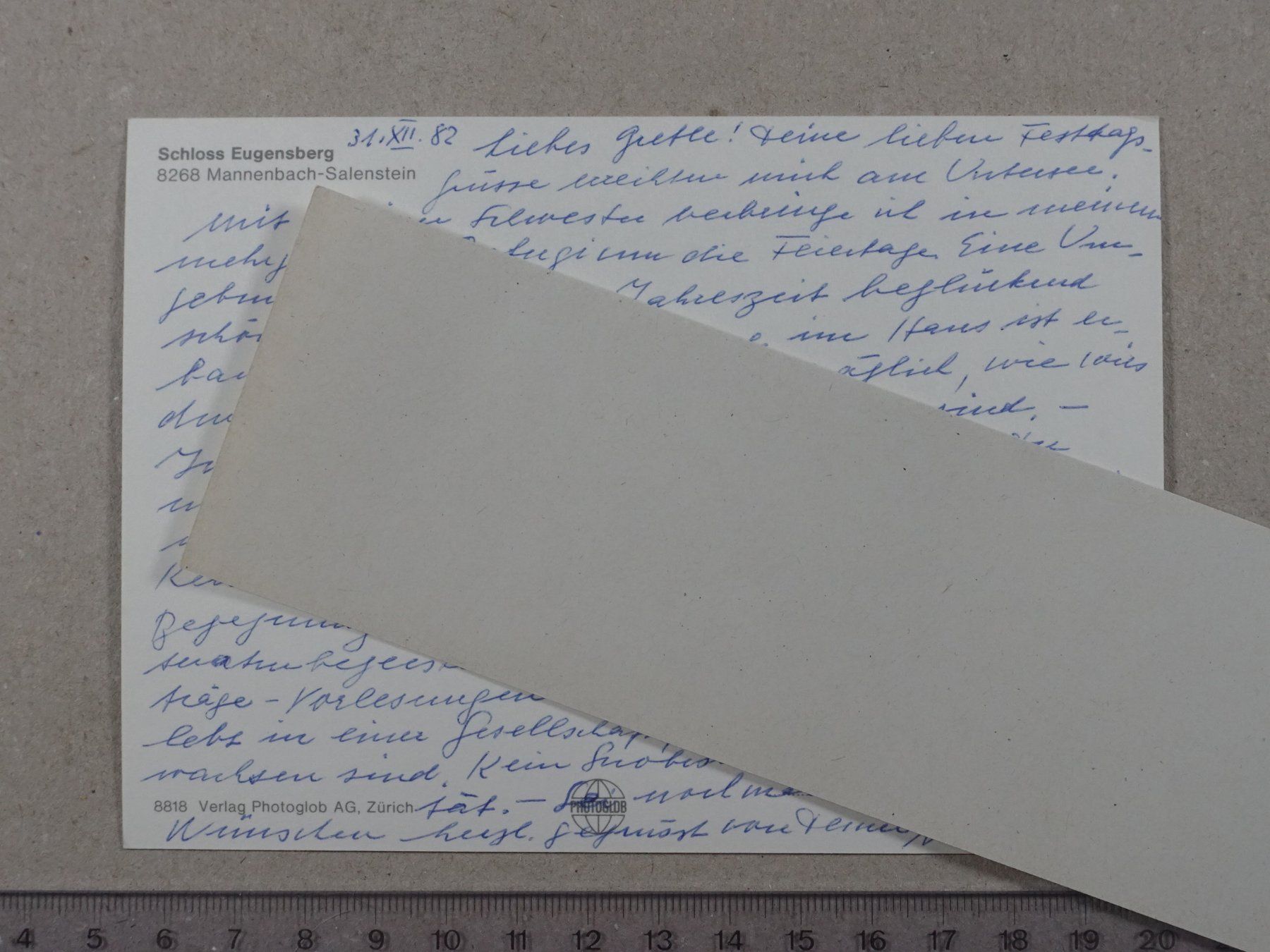 Cartoline postali: Mannenbach - Salenstein, Schloss Eugensberg – Usato da Lenzburg venduto da fh1 1