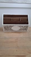 Briefablage Organizer Holz floral Muster weiss gebraucht