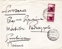BELEG VON ITALIEN NACH GIUBIASCO ANNO 1949 - LU28