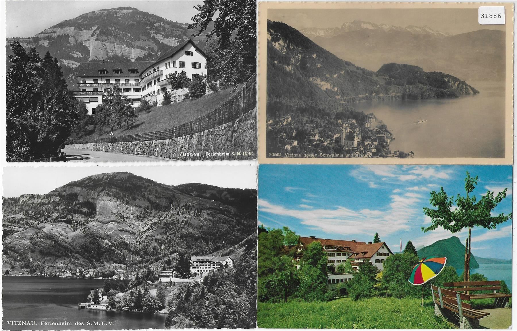 Cartoline postali: 4 AK Vitznau – Usato da Ettingen venduto da Kartenplanet