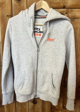 Superdry Kapuzenjacke Gr.36, hellgrau, neuwertig