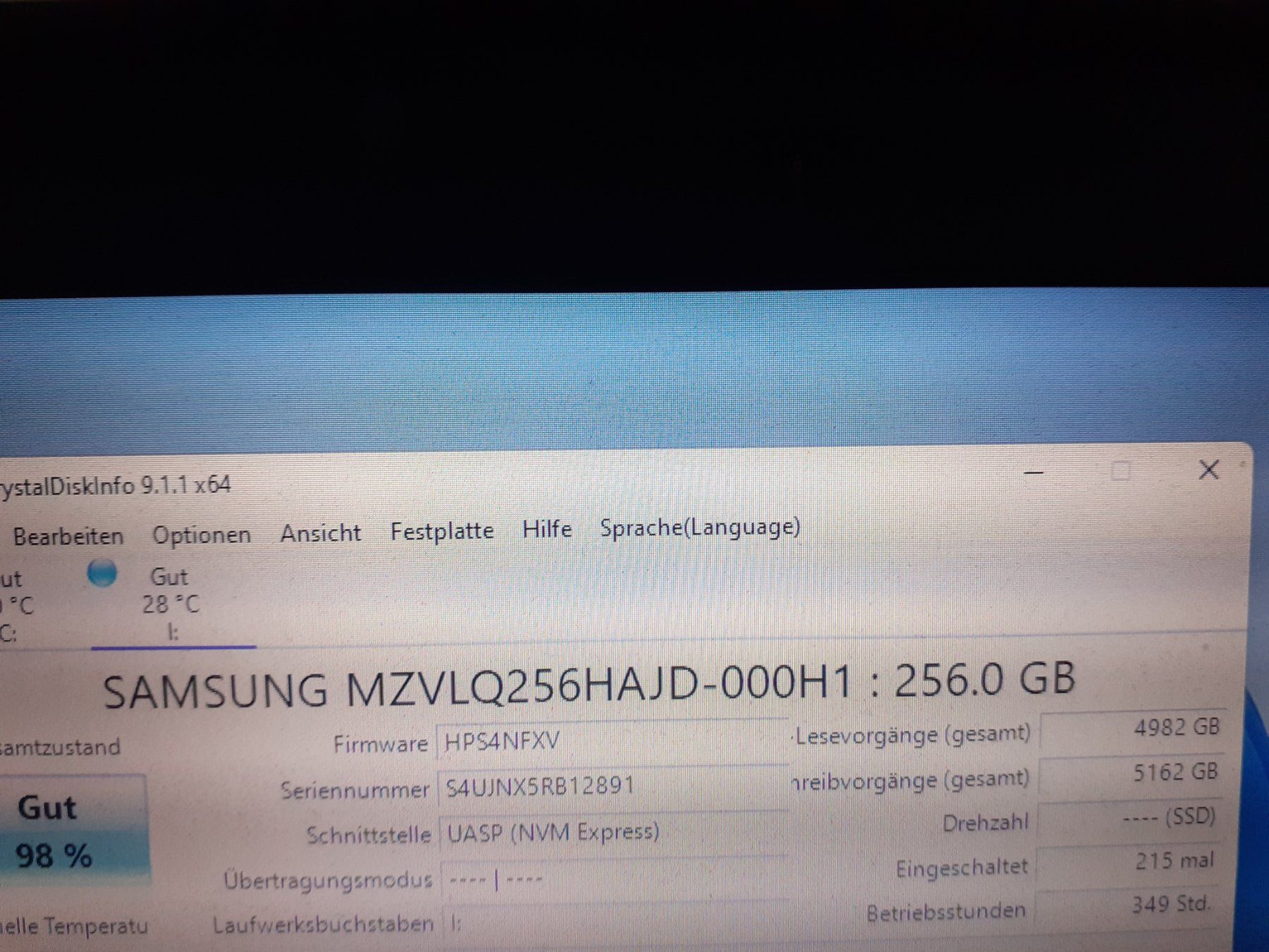 Samsung Dischi rigidi: Samsung 256GB NVMe Notebook – Usato da Chur venduto da Blackbook 2