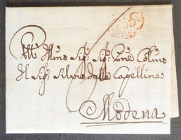 ITALIA 1785: Lettera da BOLOGNA a MODENA