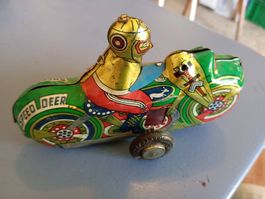 Blechmotorrad "Speed Deer" Rennfahrer Spielzeug alt