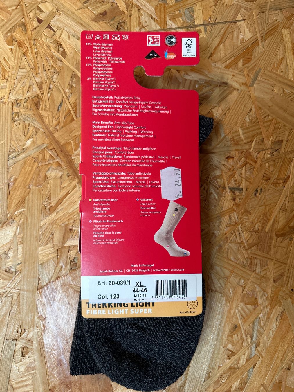 Rohner Calze: Rohner Merino Woll Wandersocken Grösse XL – Nuovo e nell'imballaggio originale da Jegenstorf venduto da Bracher_Mail-House 1