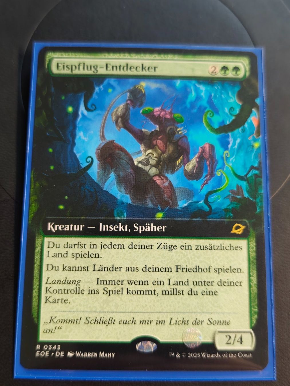Magic The Gathering Sammelbilder & Trading cards: Eispflug- Entdecker R0343 MTG EOE Borderless – Neu (gemäss Beschreibung) aus Bubikon von el-ectronico