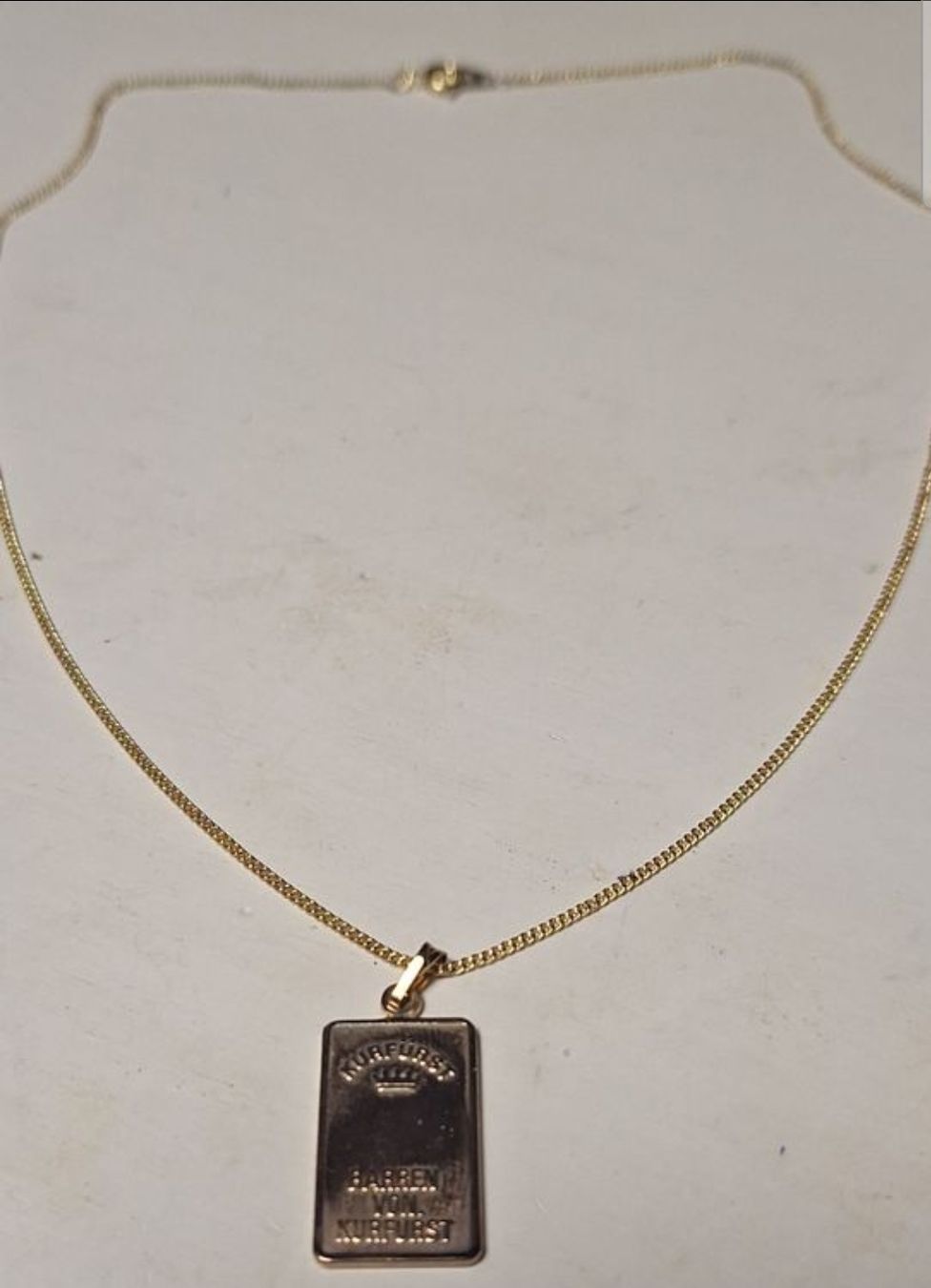Metalli preziosi: Chaîne avec pendentif lingot KURFÜRST  – Usato da Tannay venduto da v1n1p00h 3