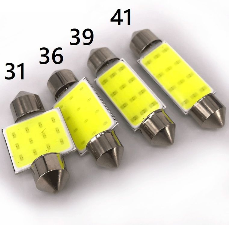 Auto LED Lampen COB C5W 12V 31,36,39,41mm