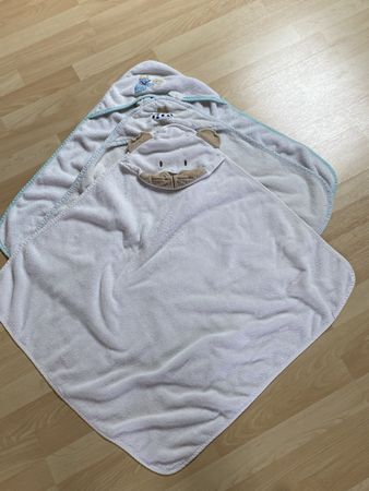 3 süsse Baby Kapuzen Badetücher
