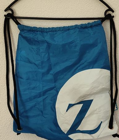 Turnbeutel blau mit Z Motiv gebrauchter Zustand