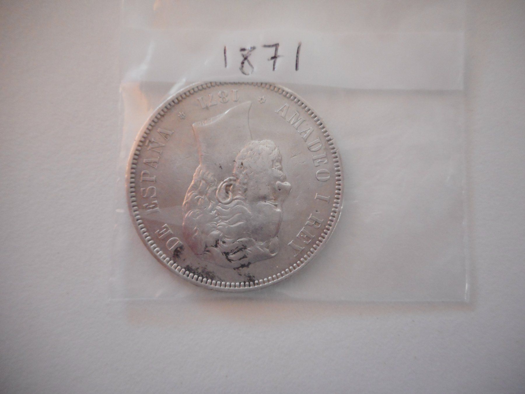 Tutti le monete: Pièce de 5 ptas en argent de 1871 – Usato da Carouge GE venduto da bemol_007