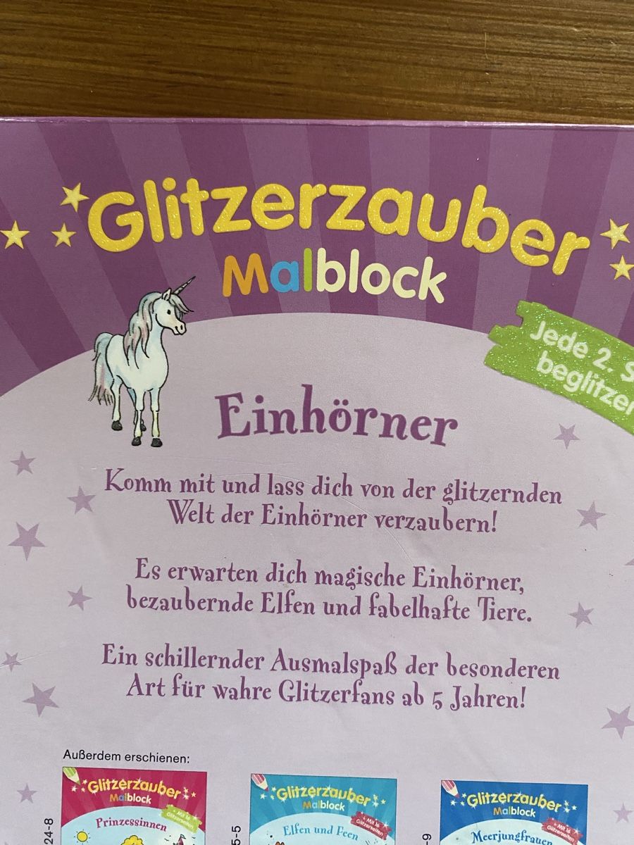 Libri: Glitzermalbücher & Wisch-und-Weg-Buch – Usato da Urdorf venduto da Bets4 5