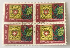 4 er Block Nr.493 mit Vollstempel  Bern