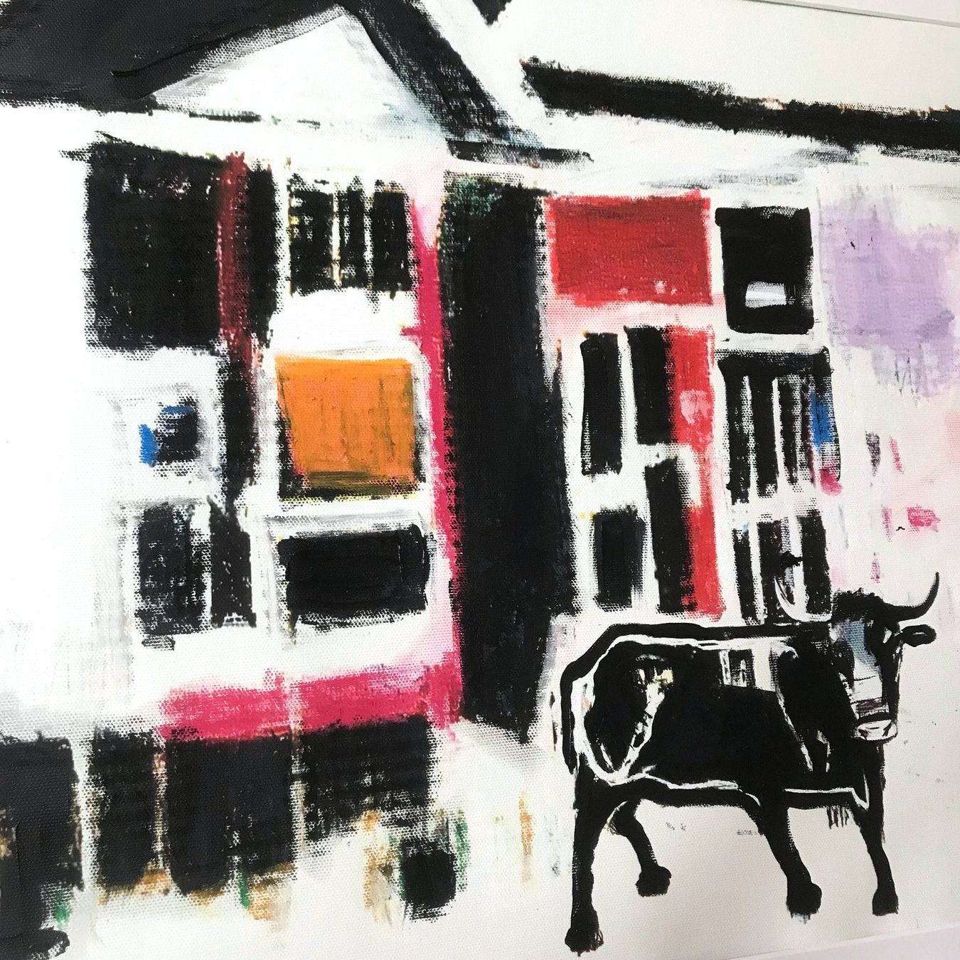 Dipinti: Andermatt Kuh Cow Expressionismus Kunst Bild Modern Art – Nuovo (secondo la descrizione) da St. Niklausen LU venduto da Stefan_Bammert_Art 1