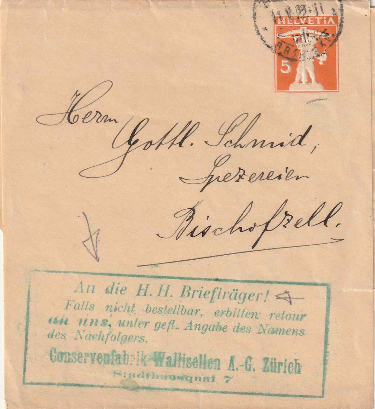 Alle Briefmarken: 5 Rp. GS-Streifband – Gebraucht aus Rorschacherberg von fratovi2