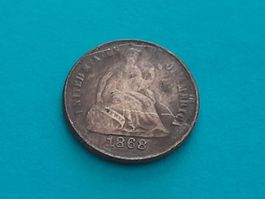 1/2 Dime 1868, USA