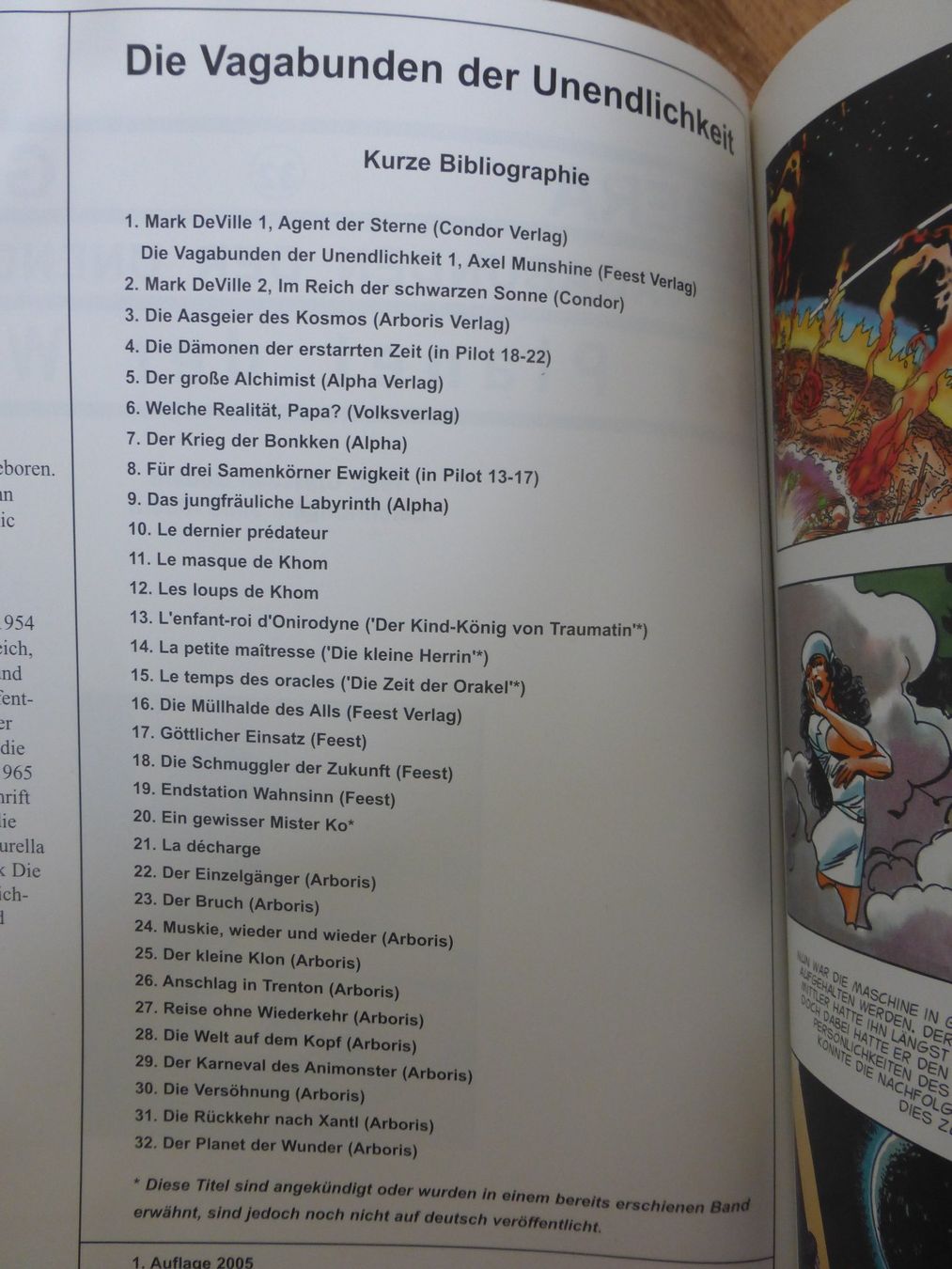 Fumetti: Comic Sammlung Die Vagabunden der Unendlichkeit – Usato da Zumikon venduto da psisound 8