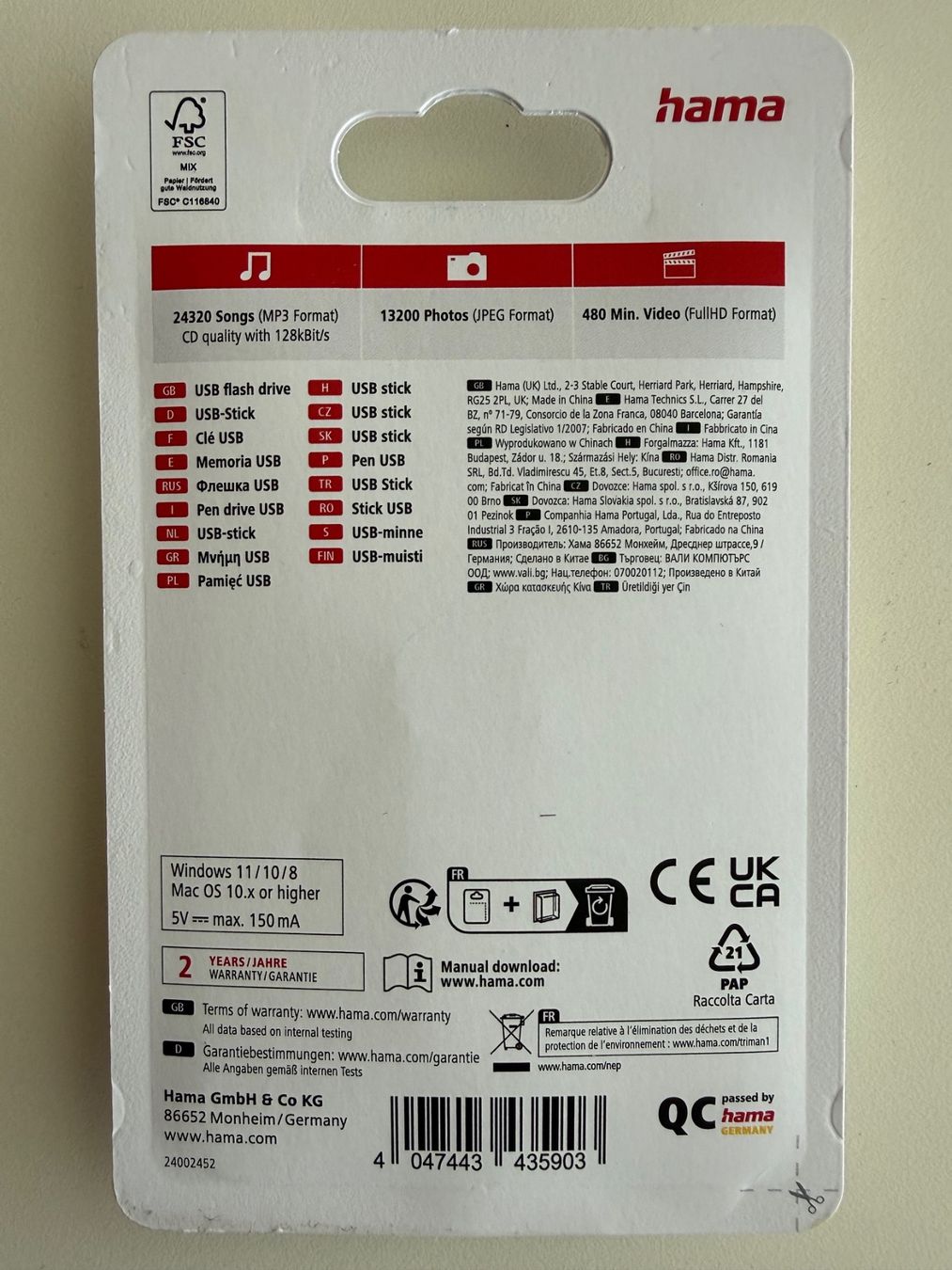 Hama Chiavette USB: Hama Flash Drive Rotate USB C, 128 GB – Nuovo e nell'imballaggio originale da St-Gingolph venduto da GoldenKeys 1