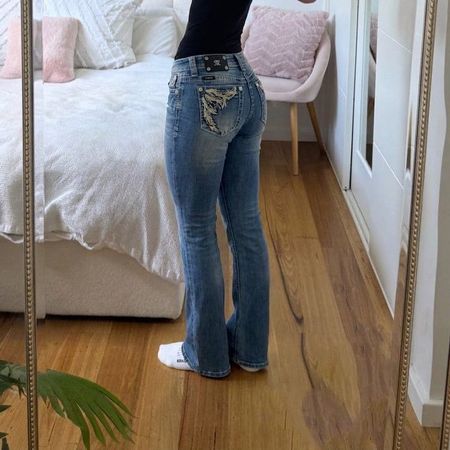 Miss Me Vintage Miss Me Flared Jeans Blue