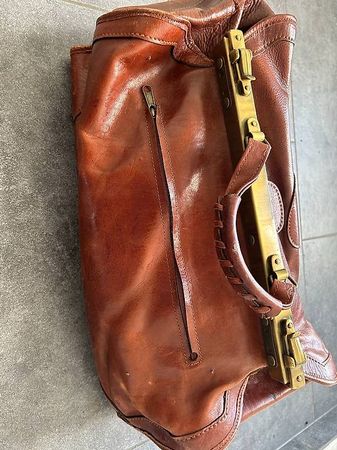 Vintage Leder-Doktortasche  rotbraun, edel, außergewöhnlich